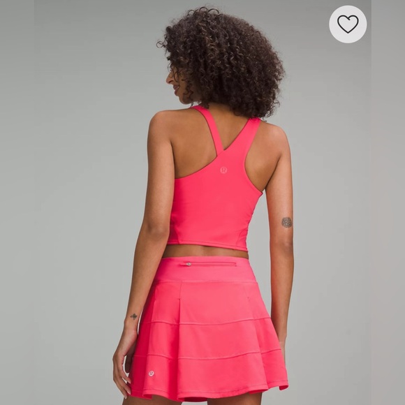 NWT Lululemon Everlux Asymmetrical Tennis Tank Top in Pink Glaze Size 6 - Picture 3 of 12